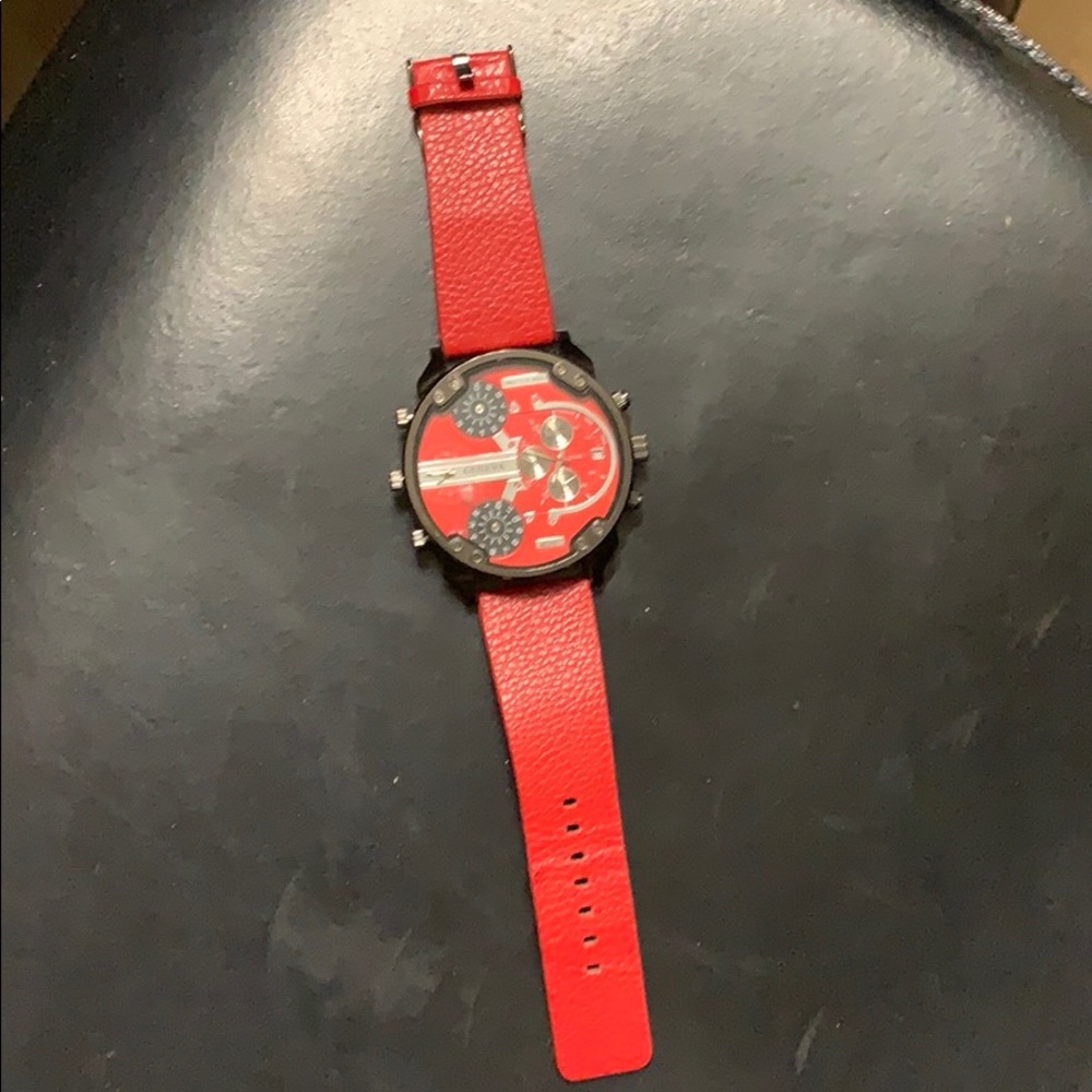 Geneva Man swatch in the red and black color